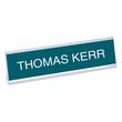 Xstamper Standard Aluminum Desk Sign - "Customizable - 8" x 2" - Aluminum - Silver Xstamper Standard Aluminum Desk Sign - "Customizable - 8" x 2" - Aluminum - Silver