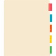 Sparco Ring Binder Pocket Tab Divider - 5 x Tab - 8.5" x 11" - 5 / Set - Assorted Tab