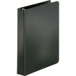 Sparco Round Ring Binder - Statement - 5.5" x 8.5" - 1" Capacity - 1 Each - Black