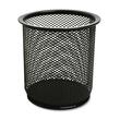 Sparco Steel Mesh Pencil Cup - 4.06" x 3.75" - Steel - 1 Each - Black