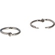 Sparco Book Rings - 1" Diameter - For Loose-leaf, Memo Filing, Key Ring, Sample Holder - Nickel Plated - 100 / Box - Silver