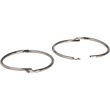 Sparco Book Rings - 3" Diameter - For Loose-leaf, Memo Filing, Key Ring, Sample Holder - Nickel Plated - 10 / Box - Silver