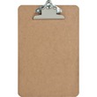 Sparco Clipboard - 6" x 9" - Hardboard - Brown