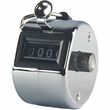 Sparco Hand Tally Counter - 4 Digit - Finger Ring - Handheld - Nickel Plated - Silver