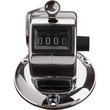 Sparco Hand Tally Counter with Base - 4 Digit - Finger Ring - Desktop - Nickel Plated - Silver