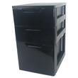 Iris 3-Drawer File Chest - 15.62" x 19.62" x 27.5" - 3 x File Drawer(s) - Black
