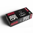 Acco Binder Clip - Medium - 1.25" Width - Steel - 12 / Dozen - Black, Silver