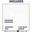 Quartet Matrix Magnetic Board - 16" x 23" - Woven Fabric Surface - Aluminum Frame - Gray
