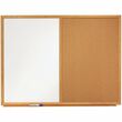Quartet Combination Cork and Melamine Board - 4' x 3' - Oak Frame - White Quartet Combination Cork and Melamine Board - 4' x 3' - Oak Frame - White
