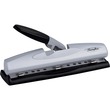 Swingline Lever Handle Punch - 3 Punch Head(s) - Adjustable - 12 Sheet Capacity - 0.28" - Silver Swingline Lever Handle Punch - 3 Punch Head(s) - Adjustable - 12 Sheet Capacity - 0.28" - Silver