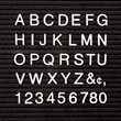 Quartet Helvetica Letter Set - 300 Letter - 1" - Plastic - White