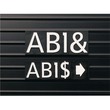 Quartet Message Center Magnetic Letter - 128 Character - 1" - Magnet - White