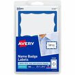 Avery Self-Adhesive Name Badge Label - 2.34" Width x 3.37" Length - 2/Sheet - Removable - 100 / Pack
