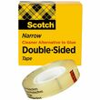 Scotch Double-Sided Tape - 0.5" Width x 900" Length - 1" Core - Double-sided, Photo-safe, Non-yellowing - 1 Roll - Clear Scotch Double-Sided Tape - 0.5" Width x 900" Length - 1" Core - Double-sided, Photo-safe, Non-yellowing - 1 Roll - Clear