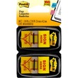 Post-it Printed Message Flag with Dispenser - Removable, Self-adhesive - 1" x 1.75" - SIGN HERE - Yellow - 100 / Pack Post-it Printed Message Flag with Dispenser - Removable, Self-adhesive - 1" x 1.75" - SIGN HERE - Yellow - 100 / Pack