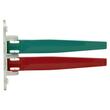 Unimed-Midwest Exam Room Status Signal Flag - 5.5" x 7.25" - Scratch-resistant - Plastic - Teal, Burgundy