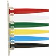 Unimed-Midwest Exam Room Status Signal Flag - 10.12" x 7.25" - Scratch-resistant - Plastic - Red, White, Green, Yellow, Blue, Black