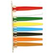 Unimed-Midwest Exam Room Status Signal Flag - 12.37" x 7.25" - Scratch-resistant - Plastic - Red, White, Green, Yellow, Blue, Black, Orange, Brown