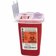 Unimed-Midwest Sharps 1 Quart Phlebotomy Container With Lid - 1quart - External Dimensions 6.25" Height x 4.5" Width x 4.25" Depth - Red