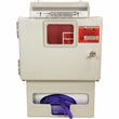 Unimed-Midwest Sharps 5 Quarter Wall Mount In-Room Cabinet - Plastic - Security Lock - Beige