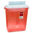 Unimed-Midwest Kendall Sharp Container with Lid - 3gal - External Dimensions 16.25" Height x 13.75" Width x 6" Depth - Red
