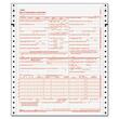 Tops HCFA Claim Form - 1 Part - Carbonless - 9.5" x 11" Sheet Size - White - 3000 / Carton
