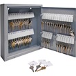 Sparco All Steel Hook Design Key Cabinet - 10" x 3" x 12" - Steel - Security Lock - Gray