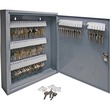 Sparco All Steel Hook Design Key Cabinet - 14" x 3" x 17" - Steel - Security Lock - Gray