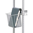 Safco Optional Wire Utility Basket - 650lb - External Dimensions 8.5" Height x 13.25" Width x 5.12" Depth - Steel - Gray