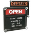 Open/Closed Letter Board - "Open/Closed" Preprinted - 15" x 13" - Black, Red, Assorted Open/Closed Letter Board - "Open/Closed" Preprinted - 15" x 13" - Black, Red, Assorted