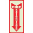 U.S. Stamp & Sign Glow Fire Extinguisher Sign - "Fire Extinguisher" Preprinted - 4" x 13" - Red