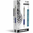 Zebra Pen F-402 Retractable Ballpoint Pen - 0.7 mm Pen Point Size - Blue Ink - Stainless Steel Barrel - 1 Each Zebra Pen F-402 Retractable Ballpoint Pen - 0.7 mm Pen Point Size - Blue Ink - Stainless Steel Barrel - 1 Each