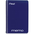 MeadWestvaco Open Side Memo Notebook - 40 Sheet - 4" x 6" - 1 / Each - Assorted