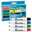 Sanford Vis a Vis Overhead Wet Wipe Marker - Chisel Marker Point Style - Black Ink, Blue Ink, Green Ink, Red Ink - 4 / Set Sanford Vis a Vis Overhead Wet Wipe Marker - Chisel Marker Point Style - Black Ink, Blue Ink, Green Ink, Red Ink - 4 / Set