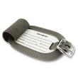 EB Brands Adjustable Strap Luggage Tag - 3.75" x 2.12" - 2 / Pack - Leather - Gray