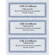 First Base Regent Gift Certificate - 8.5" x 11" - Laser, Inkjet Compatible - Blue, Silver