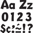 Trend Pin-up Ready Letter - 83 Lowercase Letters, 59 Capital Letter, 36 Punctuation Marks, 18 Spanish Accent Mark - 4" - Black