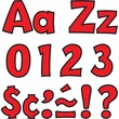 Trend Pin-up Ready Letter - 83 Lowercase Letters, 59 Capital Letter, 36 Punctuation Marks, 18 Spanish Accent Mark - 4" - Red