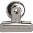 Sparco Magnetic Back Bulldog Clip - No. 2 - 2.25" Width - Steel - 1 Each Each - Silver Sparco Magnetic Back Bulldog Clip - No. 2 - 2.25" Width - Steel - 1 Each Each - Silver