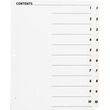 Sparco Quick Index Table Of Contents Divider - 10 x Divider - 10 x Tab Print-on - 1 / Set - White Divider Sparco Quick Index Table Of Contents Divider - 10 x Divider - 10 x Tab Print-on - 1 / Set - White Divider