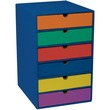 Pacon Six Shelf Organizer - 17.75" x 13.5" x 12" - Blue Pacon Six Shelf Organizer - 17.75" x 13.5" x 12" - Blue