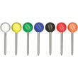 Gem Office Products Spherical Head Map Tack0.38" Length x - 0.18" Diameter - Plastic, Steel - 250 / Box - Assorted Gem Office Products Spherical Head Map Tack0.38" Length x - 0.18" Diameter - Plastic, Steel - 250 / Box - Assorted