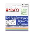 Maco Self-Adhesive Reinforcement Label - 0.25" Diameter - Round - Polypropylene - 200 / Box - Clear Maco Self-Adhesive Reinforcement Label - 0.25" Diameter - Round - Polypropylene - 200 / Box - Clear