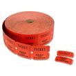 Maco Double Coupon Roll Ticket - 2" x 2" - 2000 / Roll - Red Maco Double Coupon Roll Ticket - 2" x 2" - 2000 / Roll - Red
