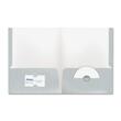 Ampad Two Pocket Laminated Portfolio - Letter - 8.5" x 11" - 0.5" Capacity - 25 / Box - Silver Ampad Two Pocket Laminated Portfolio - Letter - 8.5" x 11" - 0.5" Capacity - 25 / Box - Silver