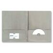 Ampad Two Pocket Leatherette Portfolio - Letter - 8.5" x 11" - 3 Fastener - 100 Sheet - 25 / Box - Gray Ampad Two Pocket Leatherette Portfolio - Letter - 8.5" x 11" - 3 Fastener - 100 Sheet - 25 / Box - Gray