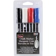Marvy Bistro Chalk Marker - Point Marker Point Style - 6 mm Marker Point Size - White Ink, Black Ink, Red Ink, Blue Ink - 4 / Pack Marvy Bistro Chalk Marker - Point Marker Point Style - 6 mm Marker Point Size - White Ink, Black Ink, Red Ink, Blue Ink - 4 / Pack