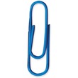 Baumgartens Skid Resistant Paper Clip - Standard1.37" Length - Vinyl - 100 / Pack - Blue Baumgartens Skid Resistant Paper Clip - Standard1.37" Length - Vinyl - 100 / Pack - Blue