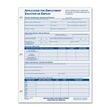 Cardinal Bilingual Employment Application Form - 50 Sheet(s) - 3.4" x 9" Form Size - 11" x 8.5" Sheet Size - 2 / Pack