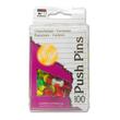 CLI Push Pin - 0.43" Length - Steel, Plastic - 1000 / Pack - Assorted CLI Push Pin - 0.43" Length - Steel, Plastic - 1000 / Pack - Assorted